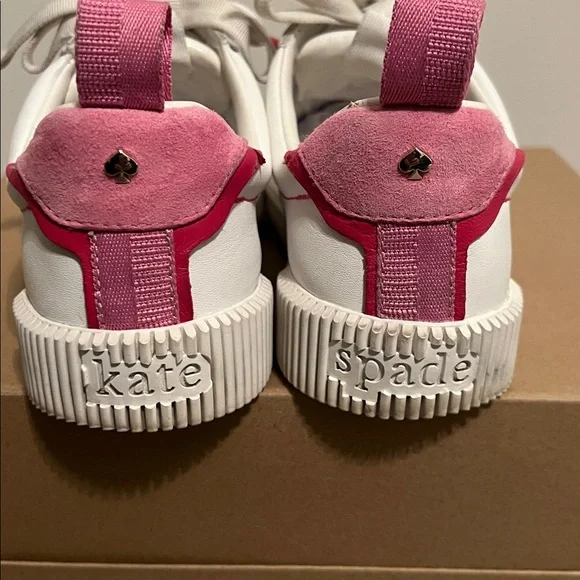 KATE SPADE, K AS IN KATE COURT SNEAKERS
WHITE W/PINK ACCENTS SIZE 7 - Picture 8 of 14